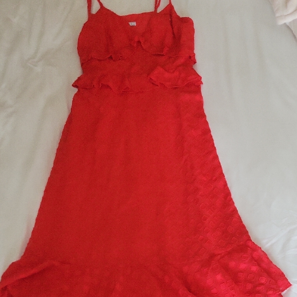 Elegant Red Sleeveless Dress